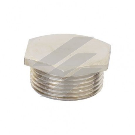 Заглушка M25x1.5, нікельована латунь, ДКС