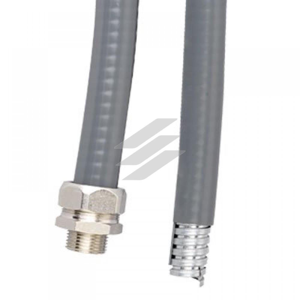 Металорукав DN10мм в гладкій EVA ізоляцїї, Dвн 10,0мм, Dзов 15,0, IP66, сірий, ДКС