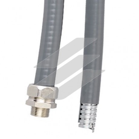 Металорукав DN10мм в гладкій EVA ізоляцїї, Dвн 10,0мм, Dзов 15,0, IP66, сірий, ДКС