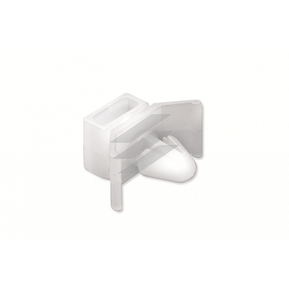 Тримач дюбельного типу, білий, для кріплення в отвір 6,2мм, під хомут шириною до 8мм, ДКС