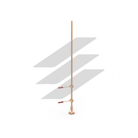 Блискавкоприймач з тримачами Ø16мм, довжина 1м, мідь, ДКС