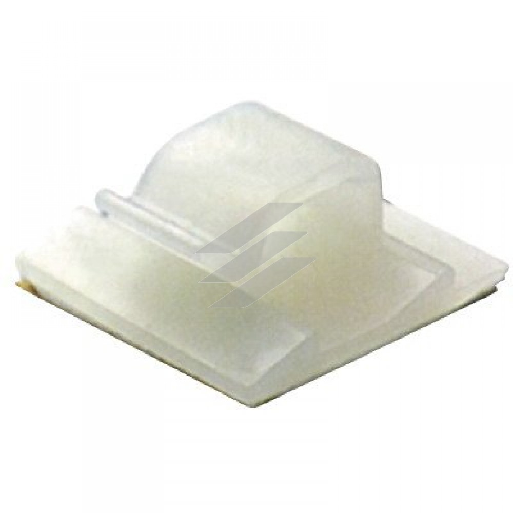 Кліпса самоклейна для круглого кабелю, чорна, 10х5х4,9мм, ДКС