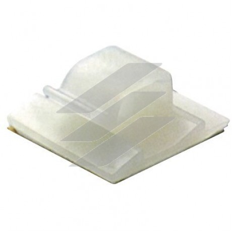 Кліпса самоклейна для круглого кабелю, чорна, 10х5х4,9мм, ДКС