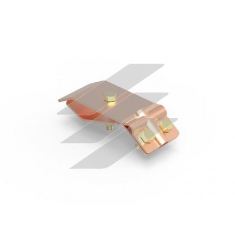 Тримач дроту Ø8мм на ринві з болтом, мідь, ДКС