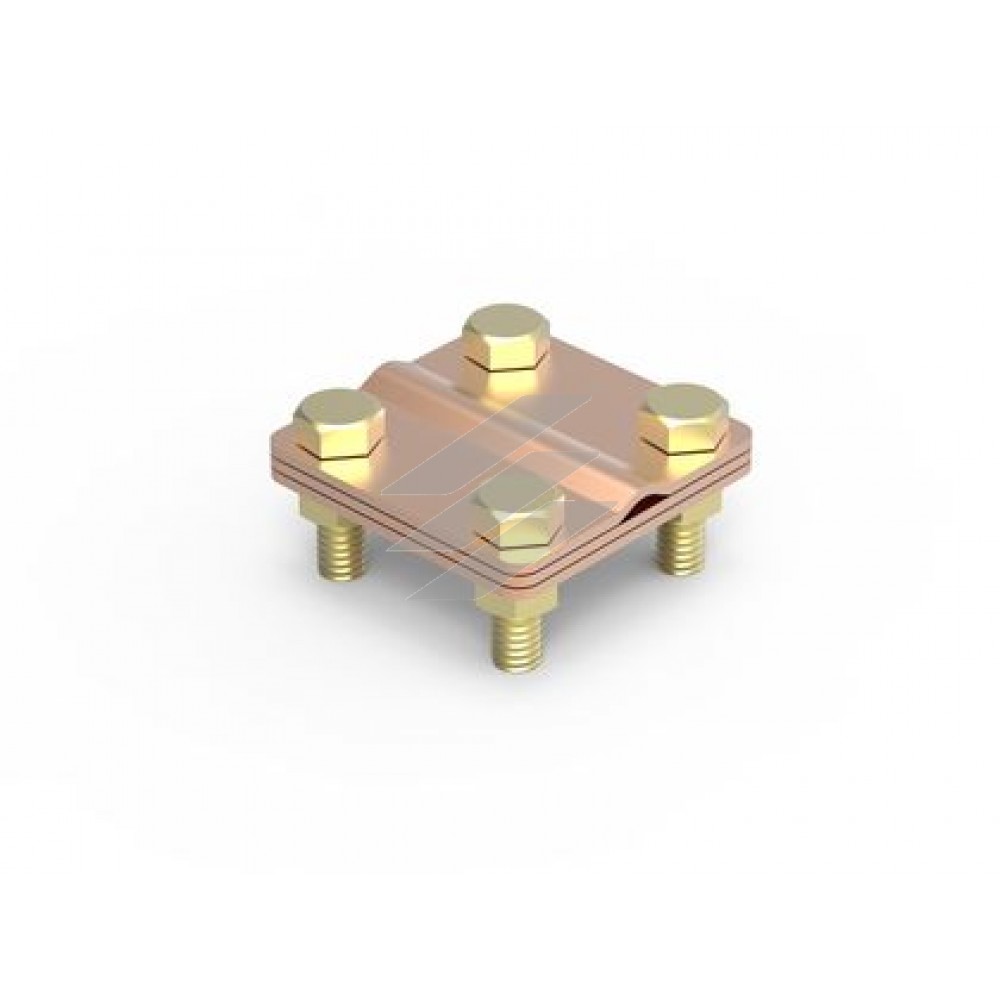 З'єднувач дріт-полоса з роздільною пластиною, дріт Ø8мм-10мм/полоса 40x4мм, мідь, ДКС