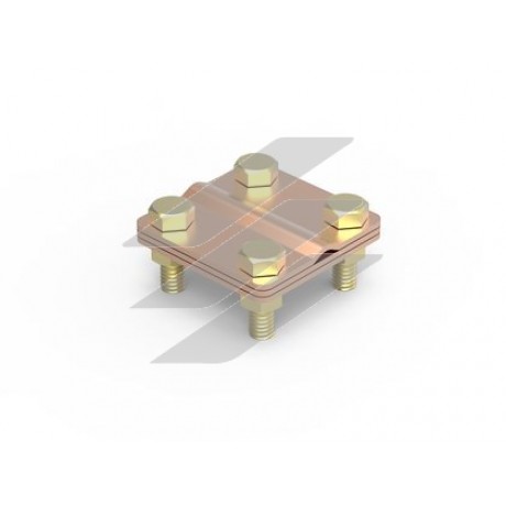 З'єднувач дріт-полоса з роздільною пластиною, дріт Ø8мм-10мм/полоса 40x4мм, мідь, ДКС