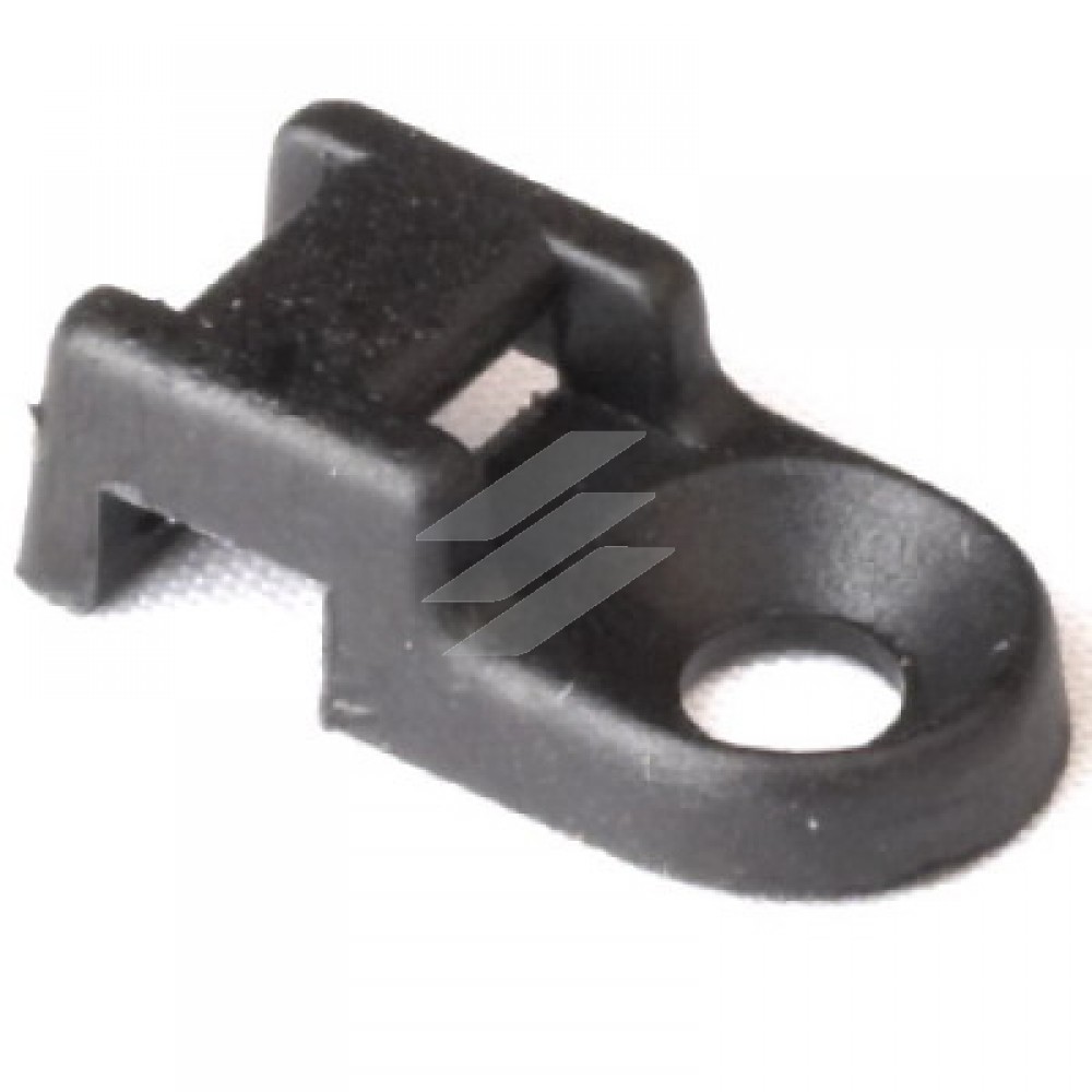 Тримач із вічком, білий, 10х19мм для хомутів шириною до 4,8мм, ДКС