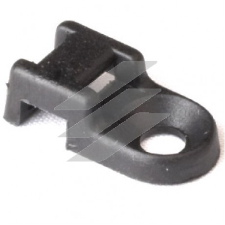 Тримач із вічком, білий, 10х19мм для хомутів шириною до 4,8мм, ДКС