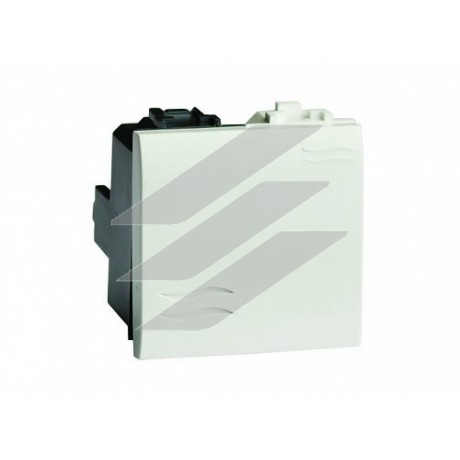 Вимикач однополюсний, 16А, 250В, 2 модуля, полікарбонат, IP20, білий RAL9010, ДКС