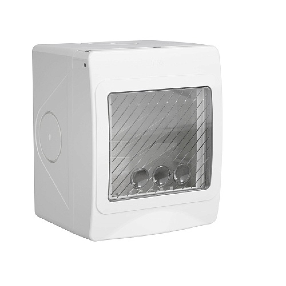 Коробка для настінного монтажу, IP55, 2 модулі, колір сірий, ДКС