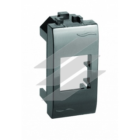 Адаптер для інформаційних роз'ємів Keystone, чорний RAL 7016, 1 моø, ДКС