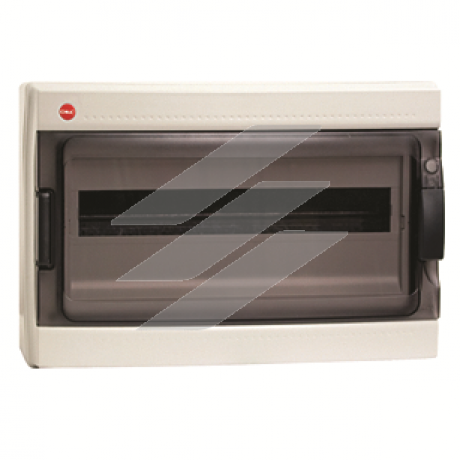 Щиток настінний з дверцятами 18 модулів, IP65, колір сірий RAL7035, ДКС