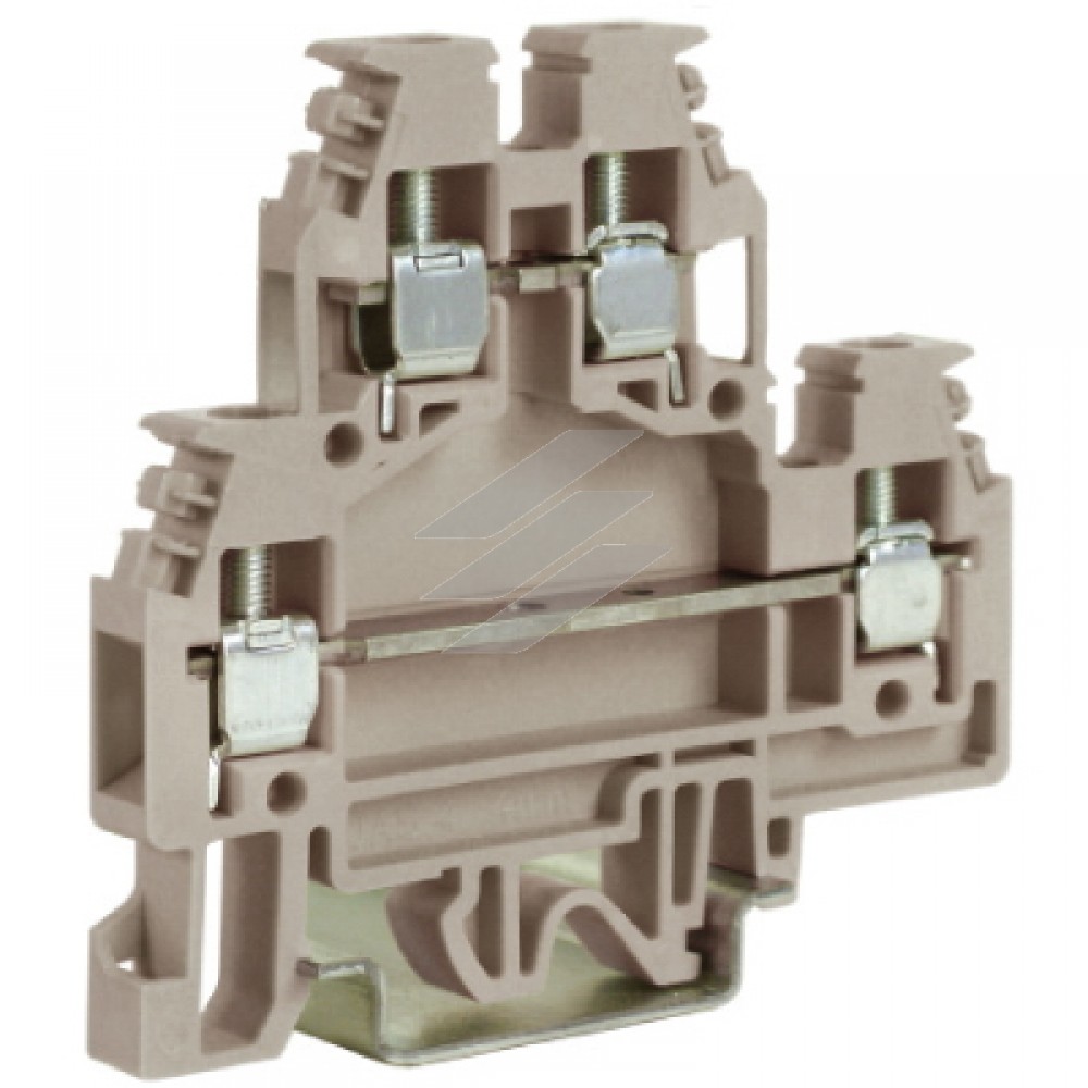 DAS.4GR, прохідний затискач сірий 2 рівня 630V, 32A 4мм², ДКС