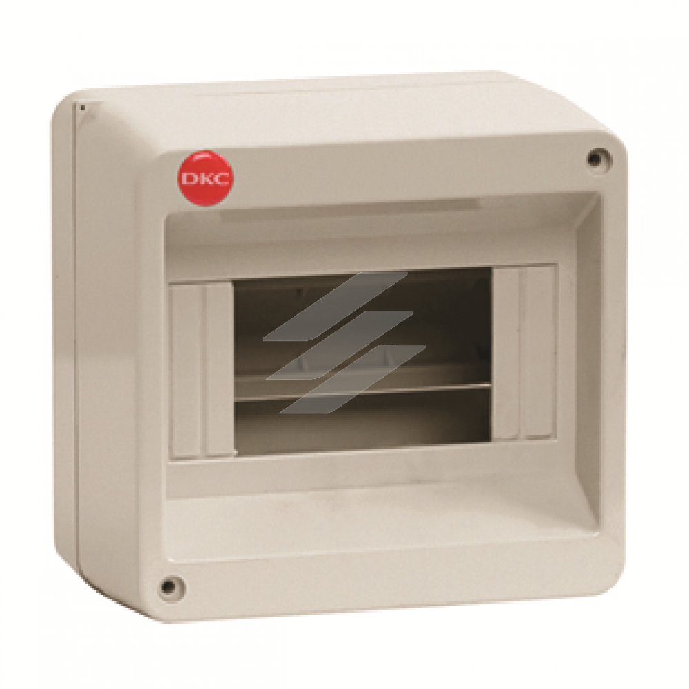 Щиток настінний, без дверцят, 6 модулів, IP20, колір сірий RAL 7035, ДКС