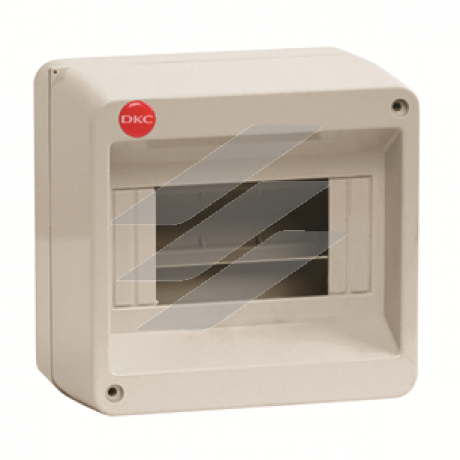 Щиток настінний, без дверцят, 6 модулів, IP20, колір сірий RAL 7035, ДКС