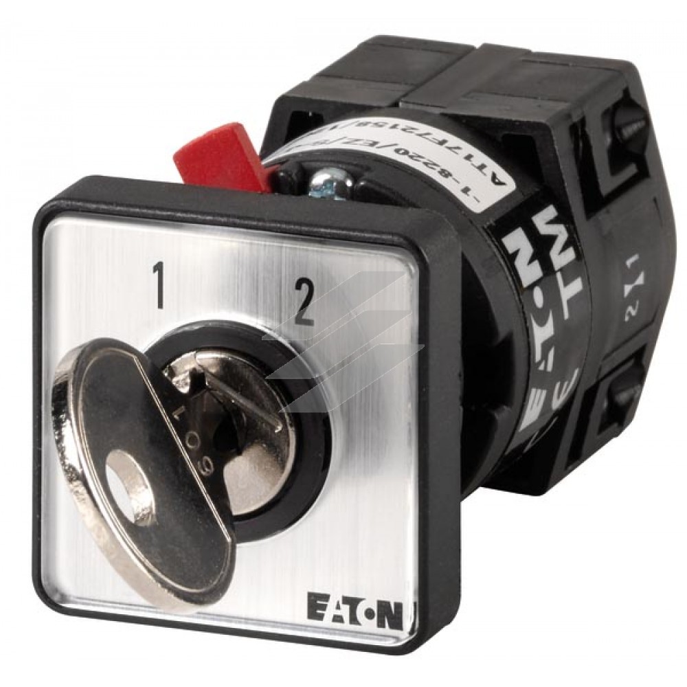 Перемикач TM-1-8220/EZ/S-J, контакти: 2, 10 A,+Key actuation, Передня панель: 1-2, 60 °, з фіксацією, Eaton