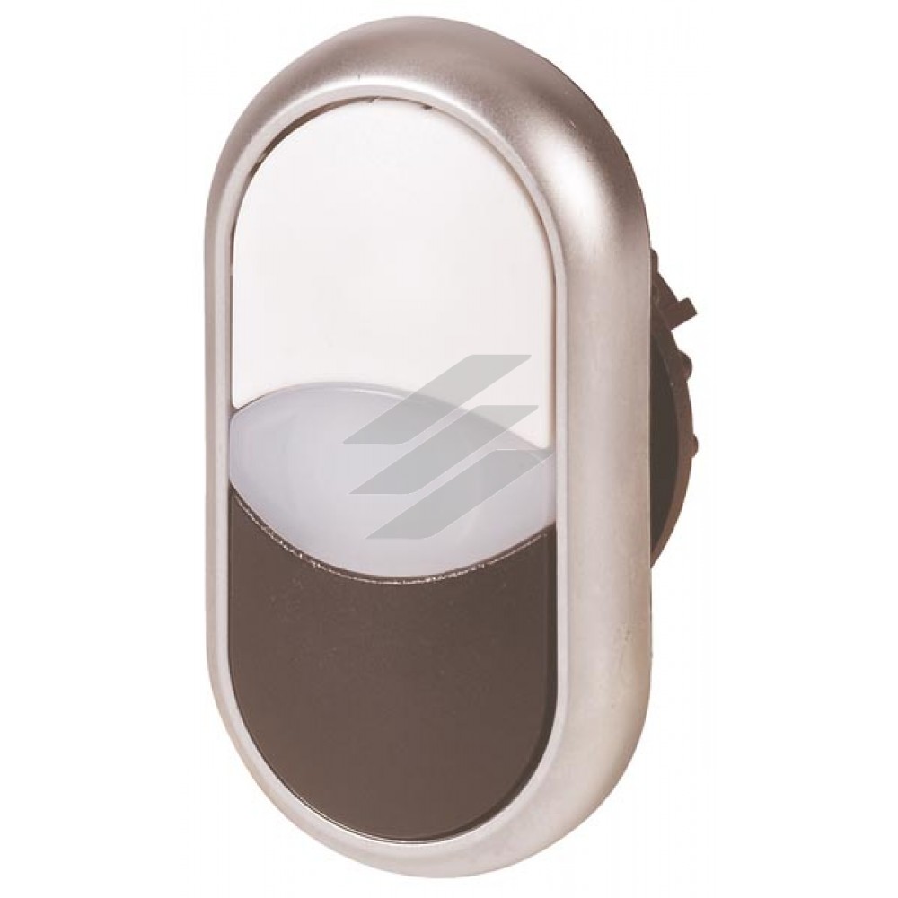Здвоєна кнопка з сигнальною лампою M22-DDL-WS, Eaton