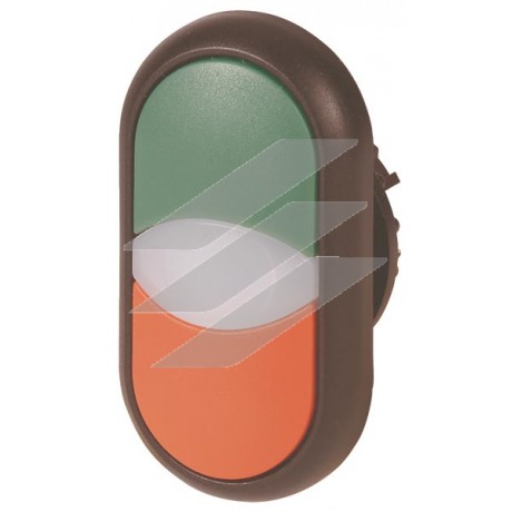 Здвоєна кнопка з сигнальною лампою M22S-DDL-GR, Eaton