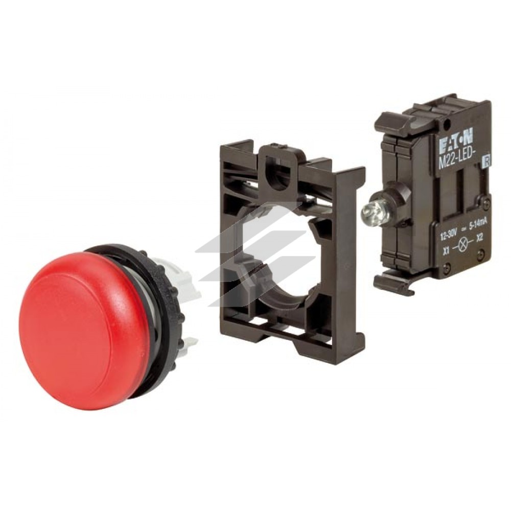 Лампа червона M22-L-R-LED-BVP, Eaton