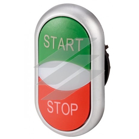 Подвійна кнопка з сигнальною лампою з позначенням zstartz M22-DDL-GR-GB1/GB0, Eaton