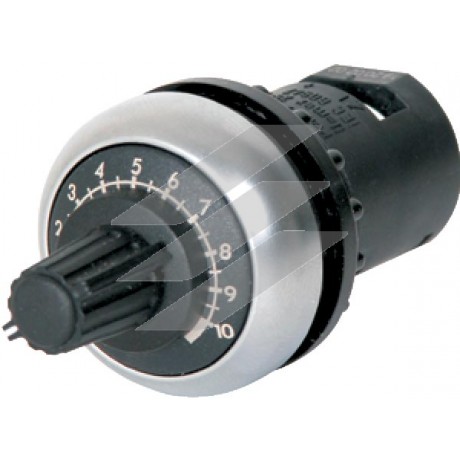 Потенціометр 47 кому M22S-R47K, IP66, чорне лицьове кільце, Eaton
