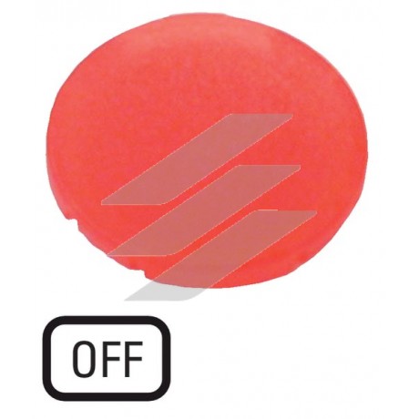 Лінза в кнопки з підсвічуванням M22-XDL-R-GB5, плоска червоні, OFF, Eaton