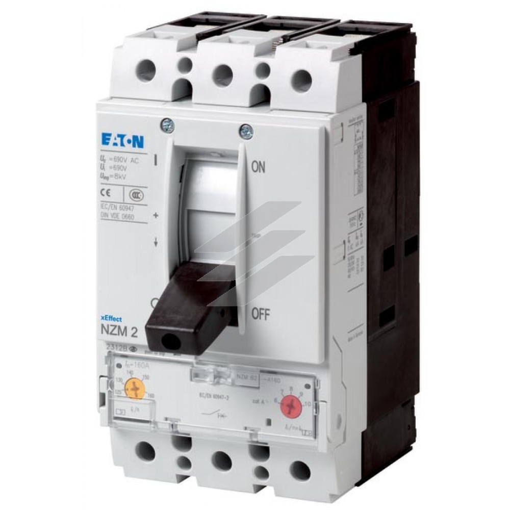 Автоматичний вимикач 100А NZMH2-A100, 3 полюси, відкл.здатність 150кА, діапазон установки 80...100А, Eaton