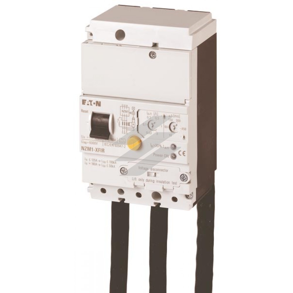 Блок захисту від струмів витоку NZM1-XFIR, 0: 03-3A, 3P, установка праворуч від вимикача, Eaton