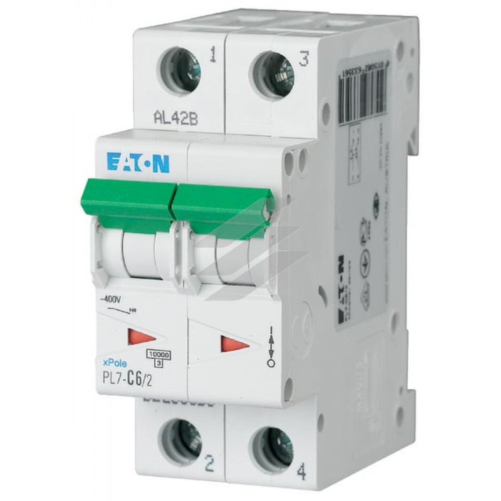 Автоматичний вимикач 6А PL7-B6/2, Eaton