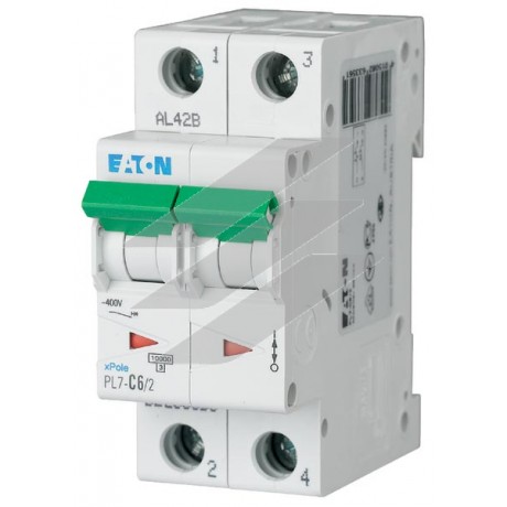 Автоматичний вимикач 6А PL7-B6/2, Eaton