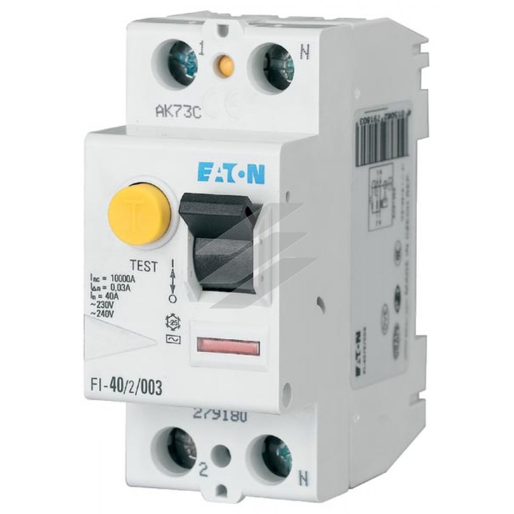 Пристрій захисного відключення 40/0 FI-40/2/003-A, Eaton