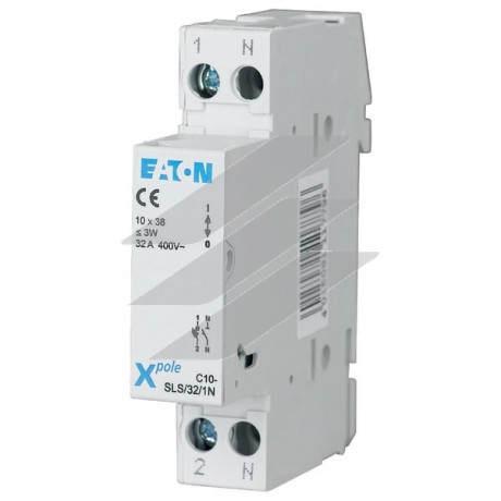 Тримач запобіжника 10х38 C10-SLS/32/1N, 1+N полюс, Eaton