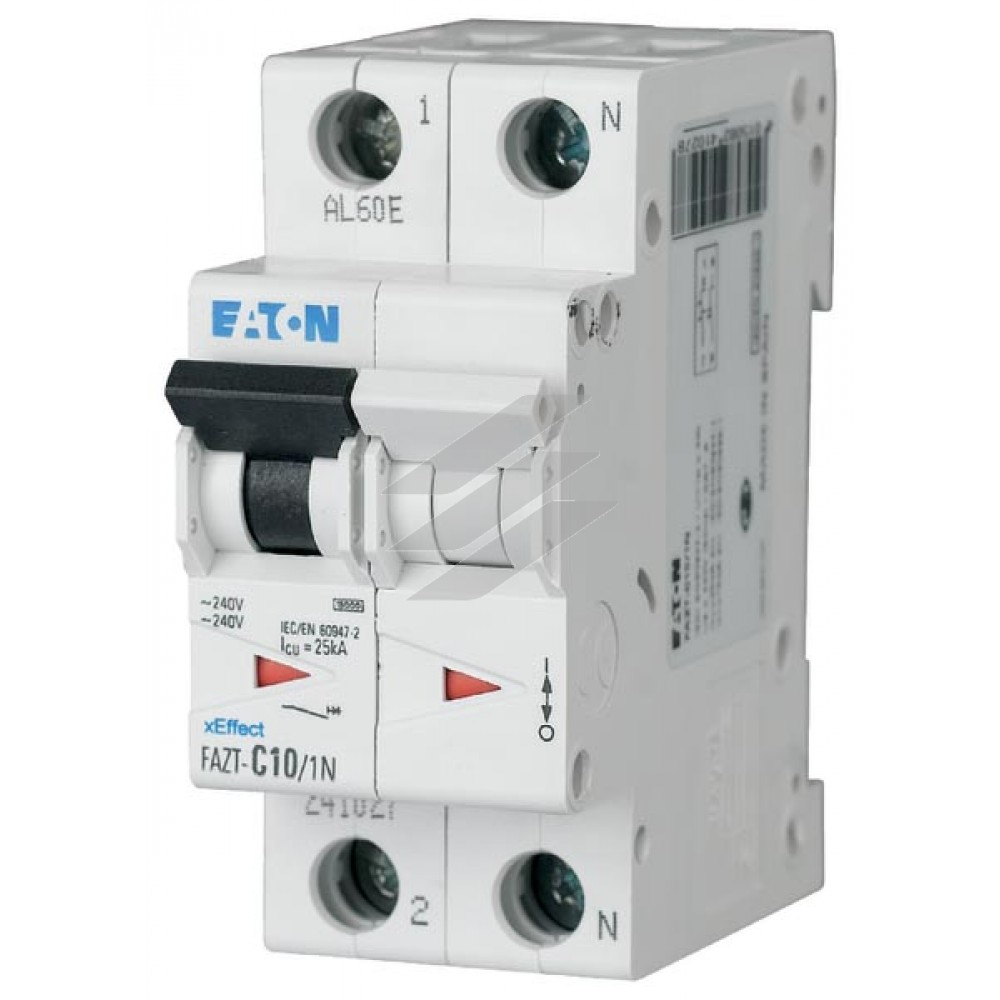 Автоматичний вимикач 3А FAZT-D3/1N, крива відключення D, 1+N полюс, викл. здатність 25 кА, Eaton