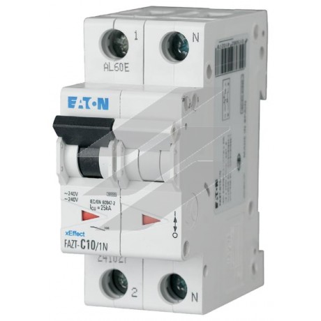 Автоматичний вимикач 3А FAZT-D3/1N, крива відключення D, 1+N полюс, викл. здатність 25 кА, Eaton