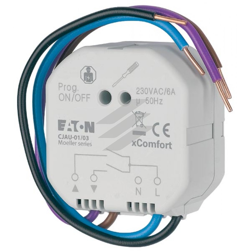 Актуатор жалюзі 1-канальний xComfort, CJAU-01/03, з функцію кнопки в режимі Basic, Eaton