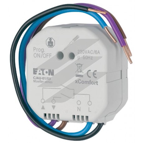 Актуатор жалюзі 1-канальний xComfort, CJAU-01/03, з функцію кнопки в режимі Basic, Eaton