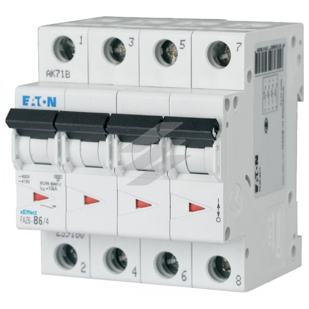 Захисний вимикач LS FAZ6-B40/4, 40A, 4p, B-Char, Eaton