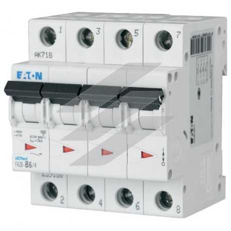 Захисний вимикач LS FAZ6-B40/4, 40A, 4p, B-Char, Eaton