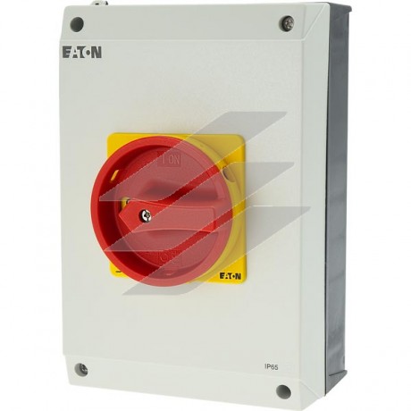Головні вимикачі P3-100/I5/SVB/N, P3, 100 A, Монтаж на поверхню, 3-полюсн.+N, Функція аварійного вимкнення, Eaton
