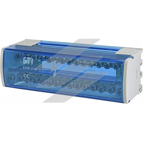 Блок розподільчий EDB-215 2P, L+PE/N, 125A (15 виходів), ETI