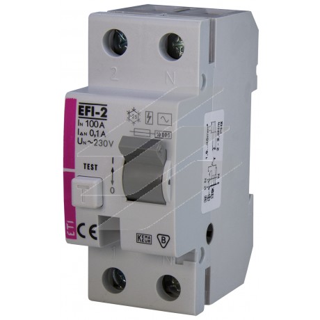 Диференційне реле (ПЗВ) EFI-2: 100/0,1 тип AC (10kA), ETI