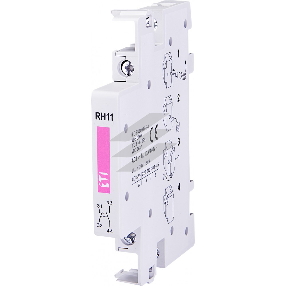 Блок-контакт RH 11 (1NO + 1NC) (для типу R) ETI Блок-контакт RH 11 (1NO + 1NC) (для типу R) ETI