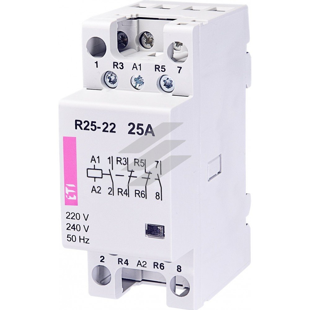 Модульний контактор R 25-22 230V AC 25A (AC1), ETI