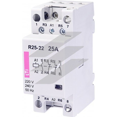 Модульний контактор R 25-22 230V AC 25A (AC1), ETI