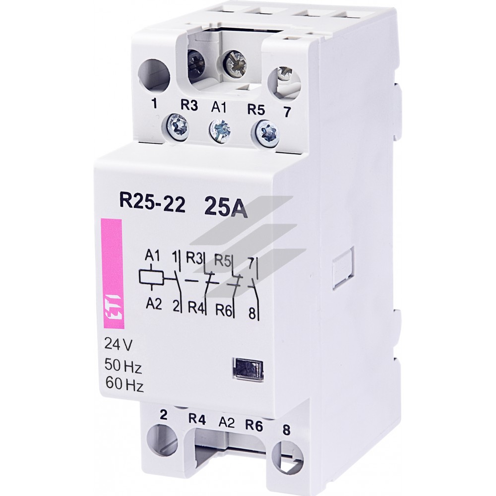 Модульний контактор R 25-22 24В AC 25A (AC1), ETI