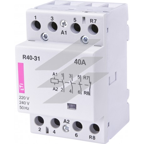 Модульний контактор R 40-31 230V AC 40A (AC1), ETI