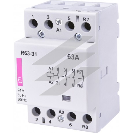 Модульний контактор R 63-31 24В AC 63A (AC1), ETI