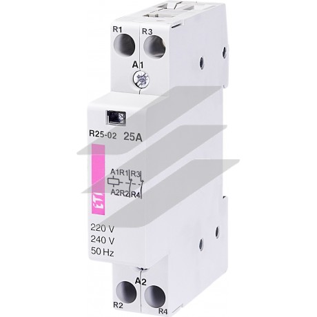 Модульний контактор R 25-02 230V AC 25A (AC1), ETI