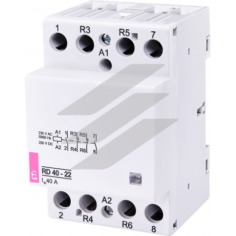 Модульний контактор RD 40-22 (230V AC/DC) (AC1), ETI