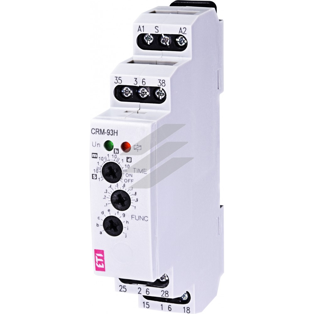 Багатофункціональне реле часу CRM-93 H UNI 12-240V AC/DC (3x8A AC1), ETI